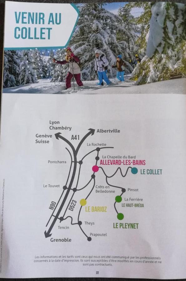 Studio Au Clos Des Gentianes Collet D'Allevard Apartment ภายนอก รูปภาพ